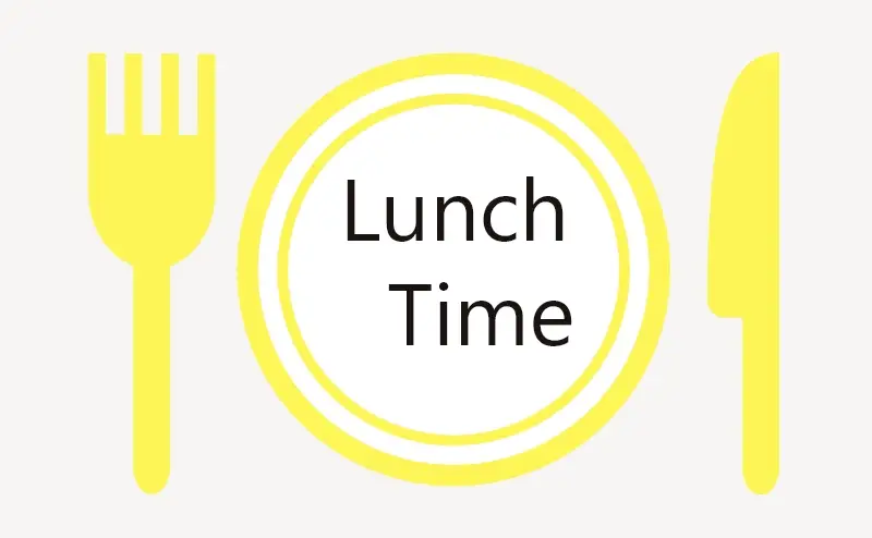 社内の食堂で昼食の画像